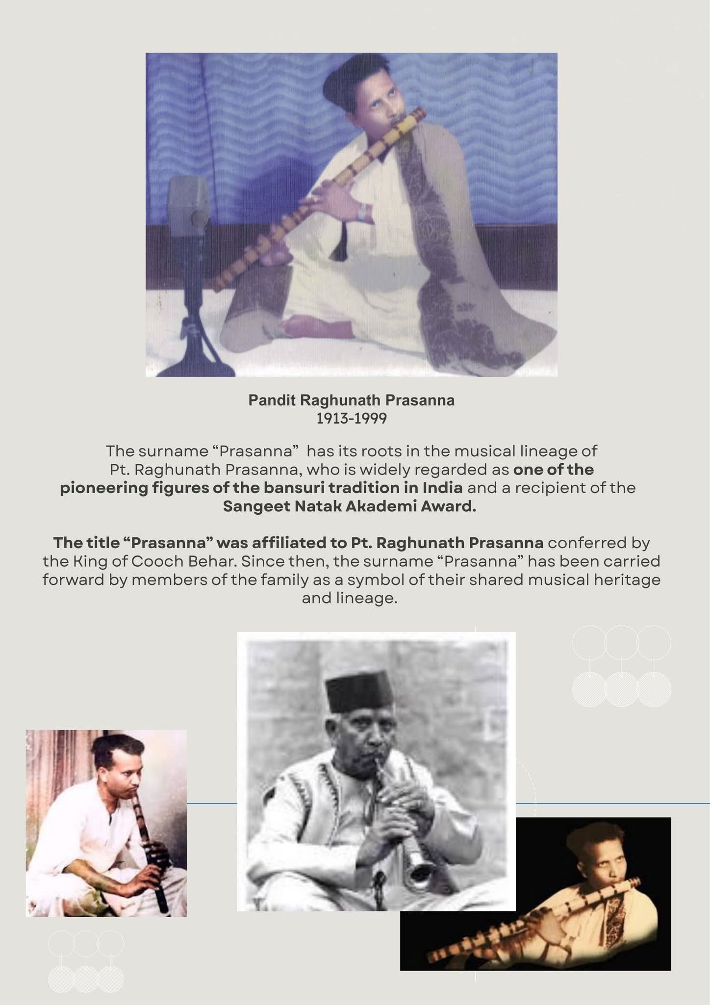 Pandit Raghunath Prasanna — the musical lineage