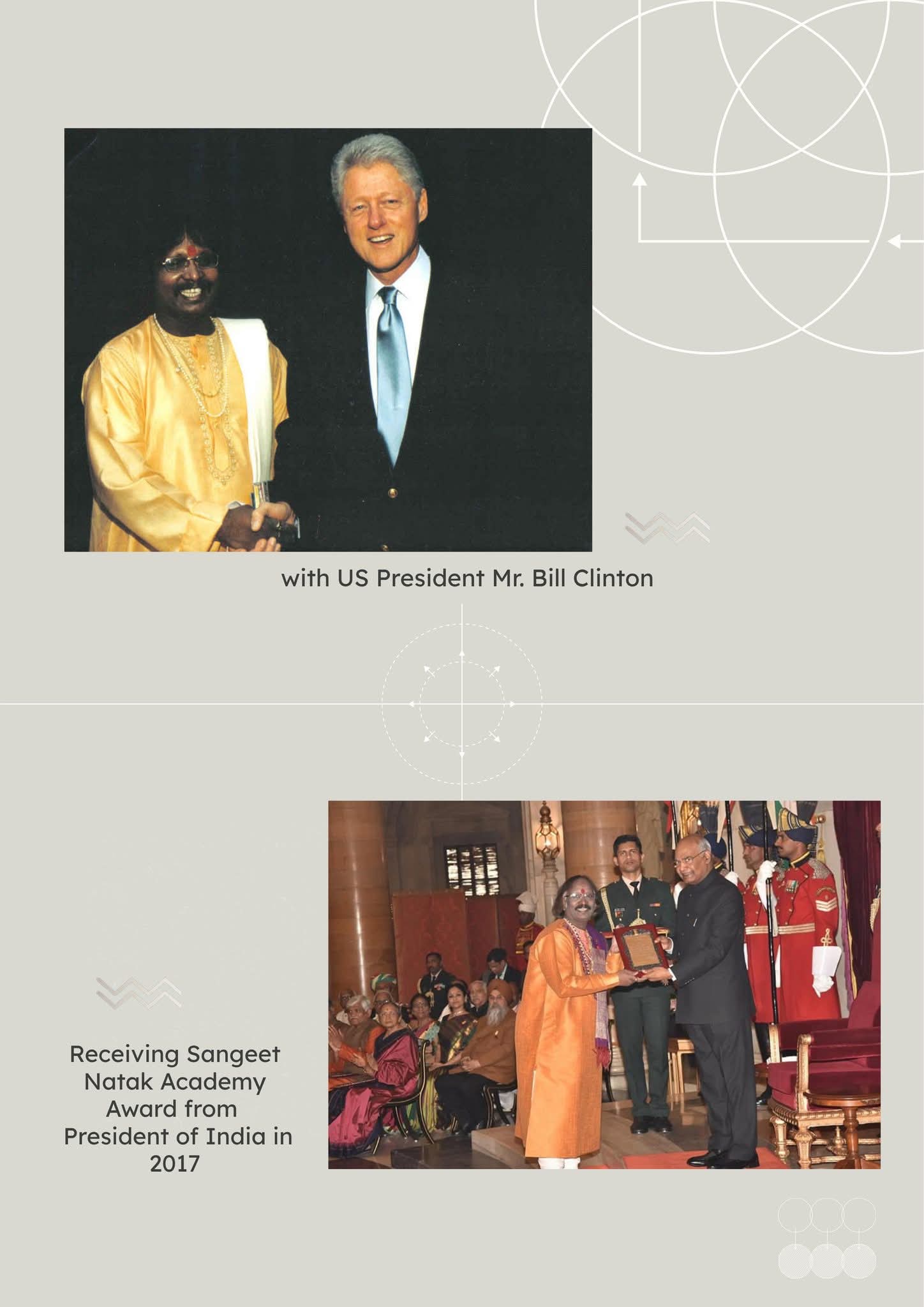 With US President Bill Clinton & Sangeet Natak Akademi Award